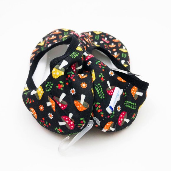 Snoozies Women's Stretch Comfort Skinnies Sketch Polka Dot Mushrooms Medium 7/8 - Picture 3 of 6